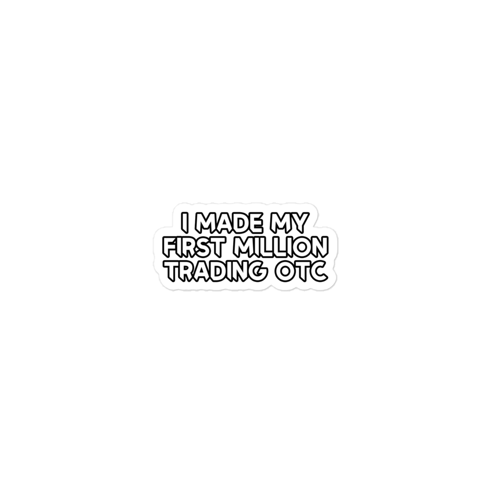 First Million- Bubble-free stickers