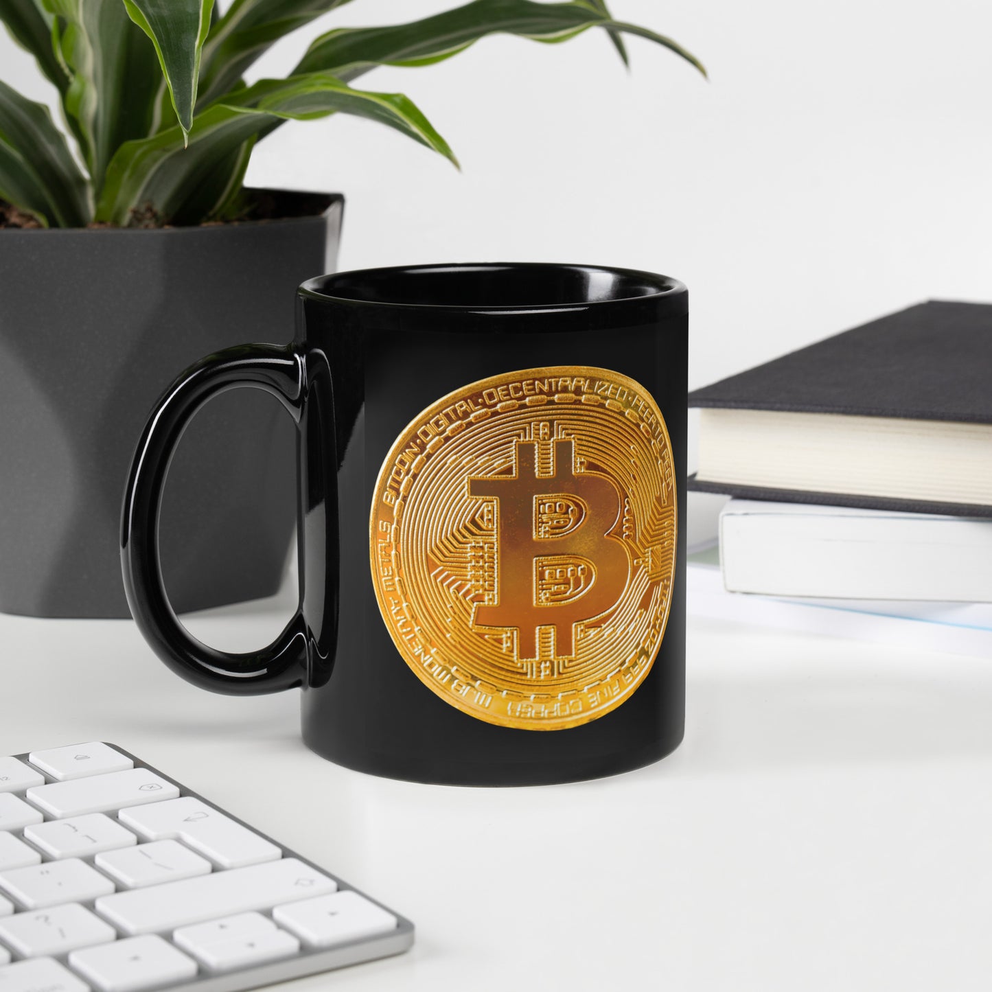 BITCOIN Black Glossy Mug