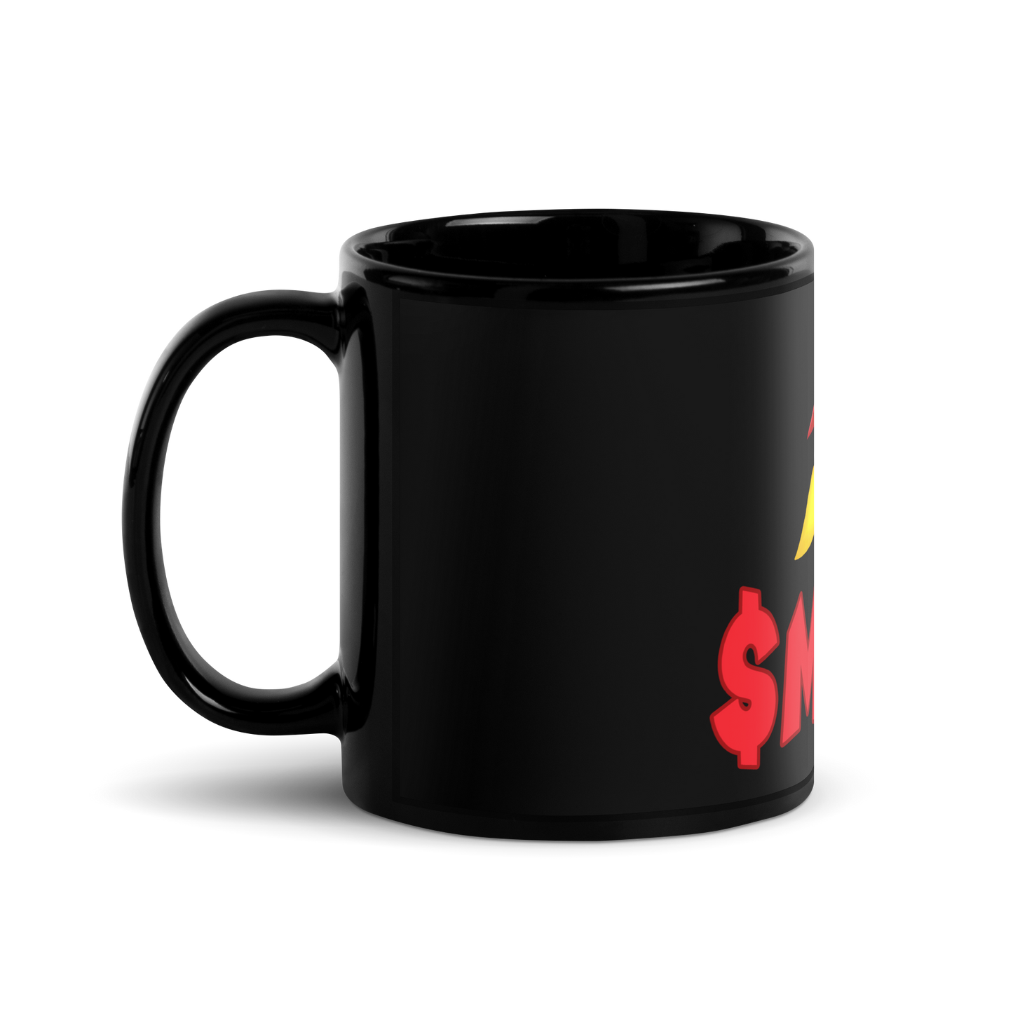 META-Rocket Design Black Glossy Ceramic Mug