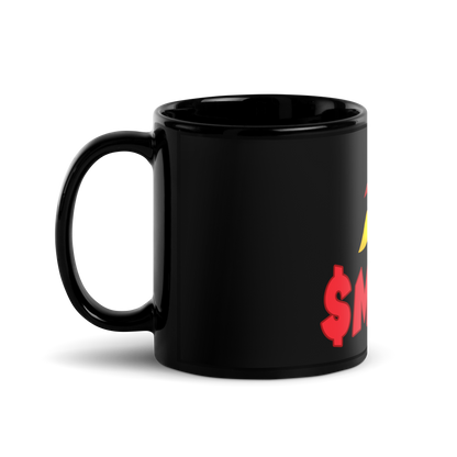 META-Rocket Design Black Glossy Ceramic Mug