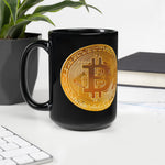 BITCOIN Black Glossy Mug