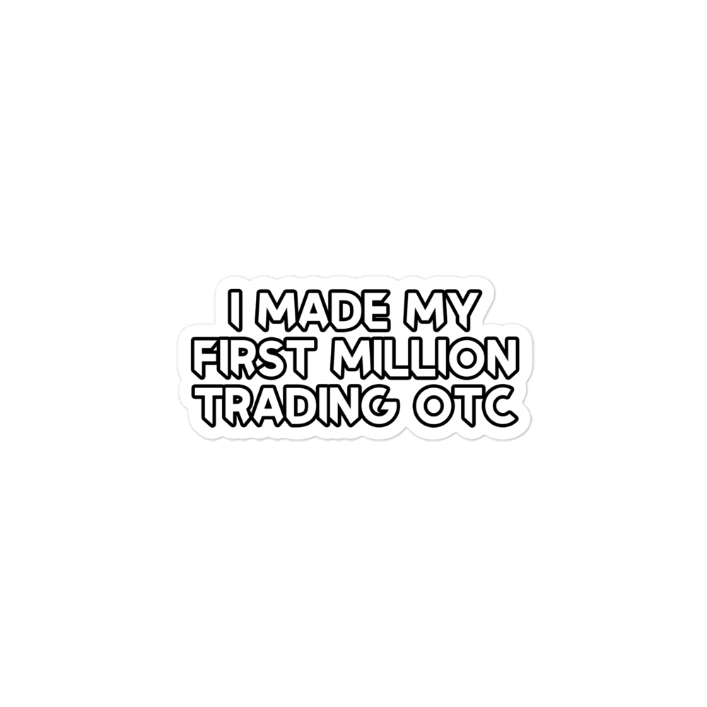 First Million- Bubble-free stickers