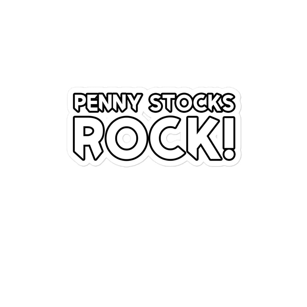 Penny Stocks Rock- Best Bubble-free Design Stickers