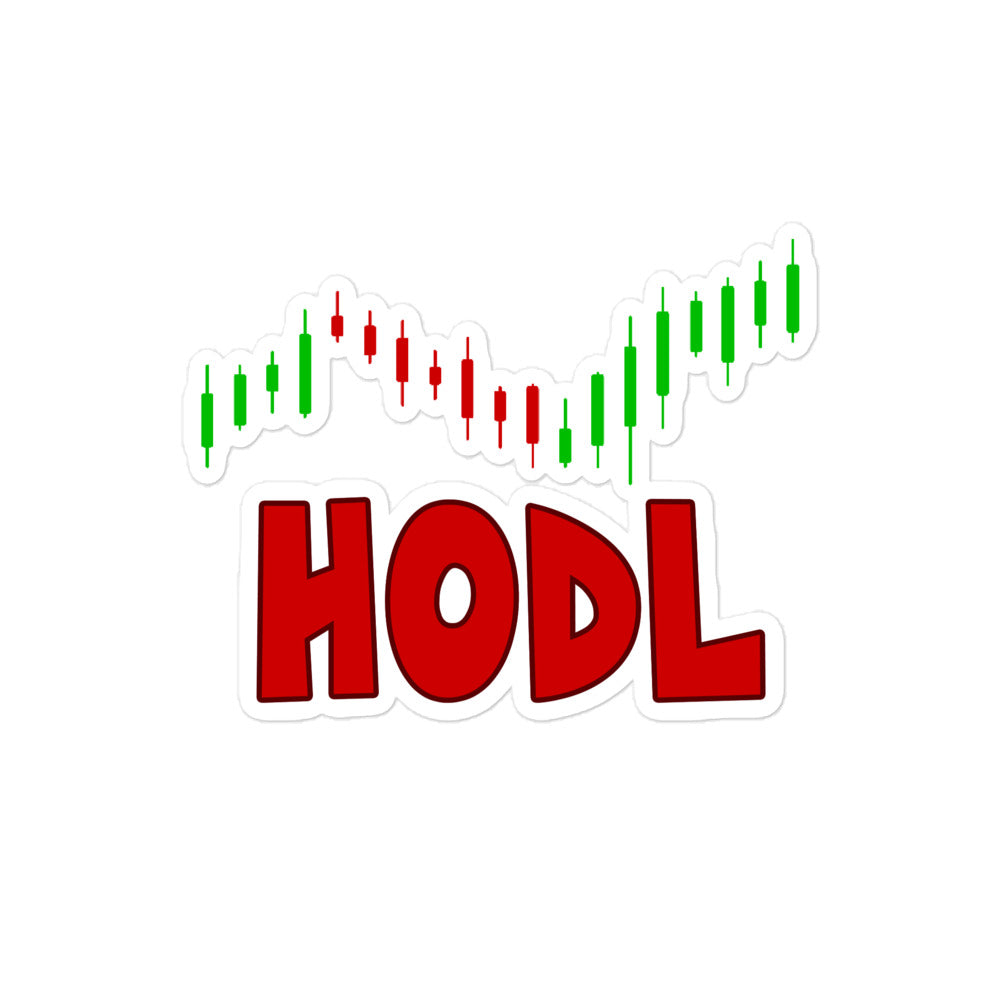 Hodl- Stylish Modern Trading Stickers Bubble-free