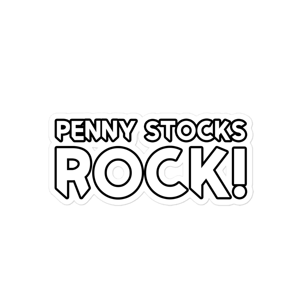 Penny Stocks Rock- Bubble-free stickers