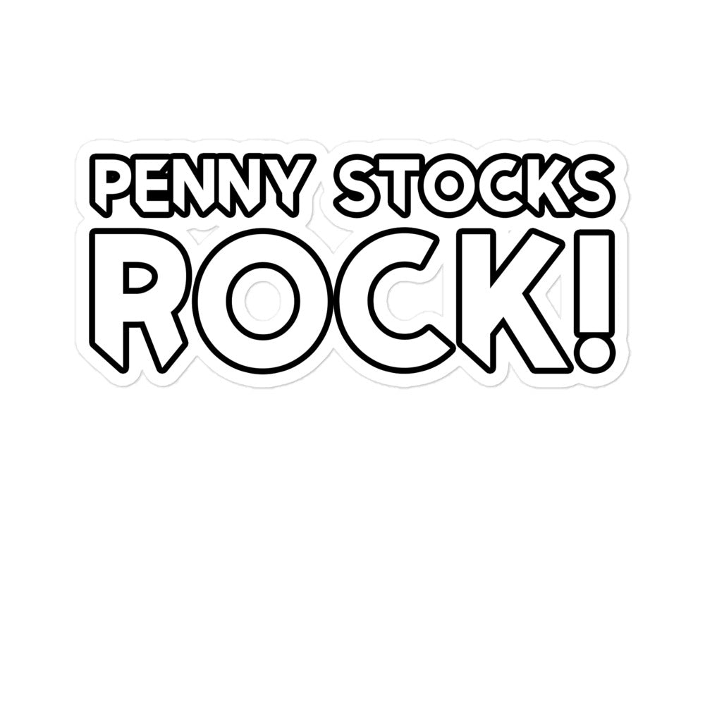 Penny Stocks Rock- Best Bubble-free Design Stickers