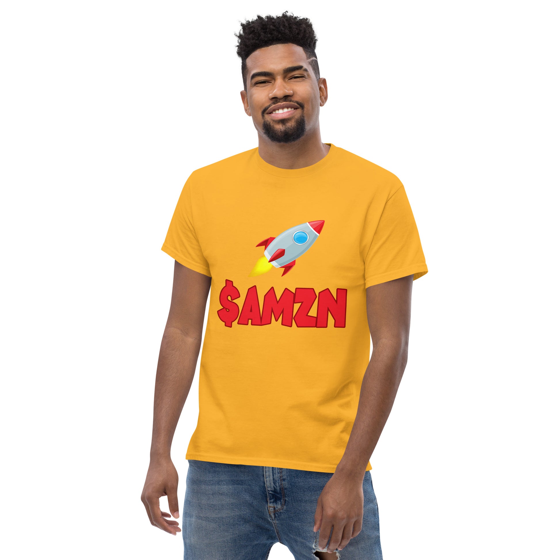 AMZN-Rocket graphic tee for fashion-forward individuals