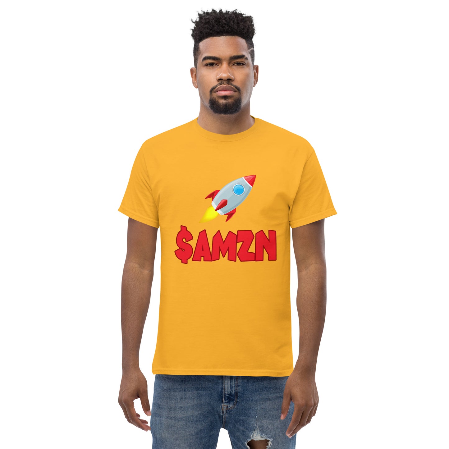 AMZN-Rocket graphic tee for fashion-forward individuals