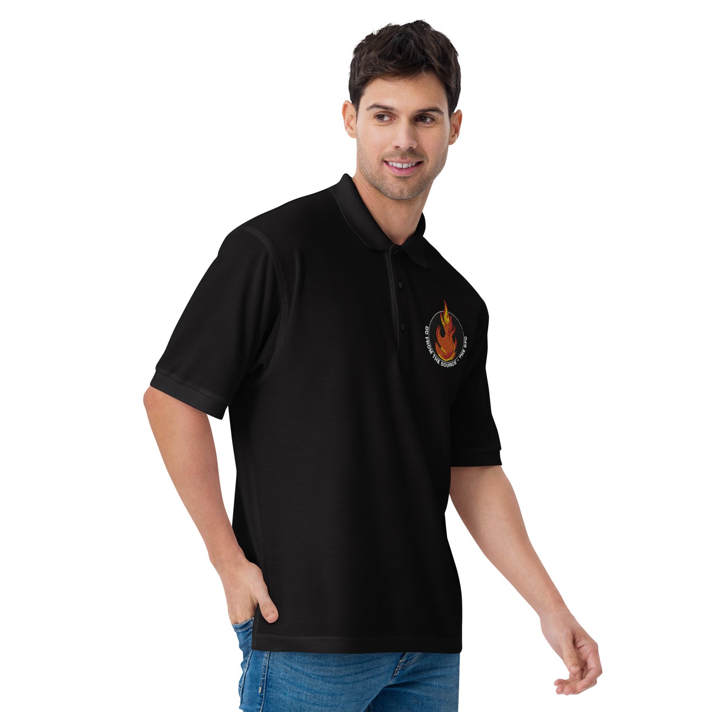 Buffalo Fireside Chats Men's Premium Polo