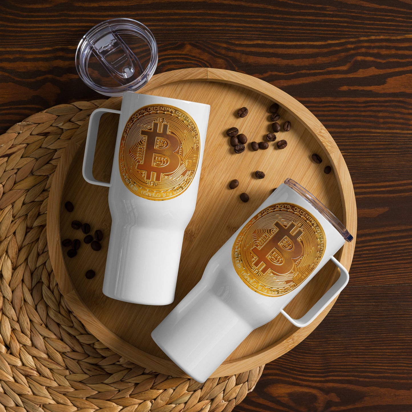 BITCOIN Travel mug with a handle