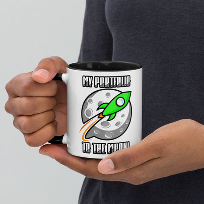 My Portfolio To The Moon Mug with Color Inside