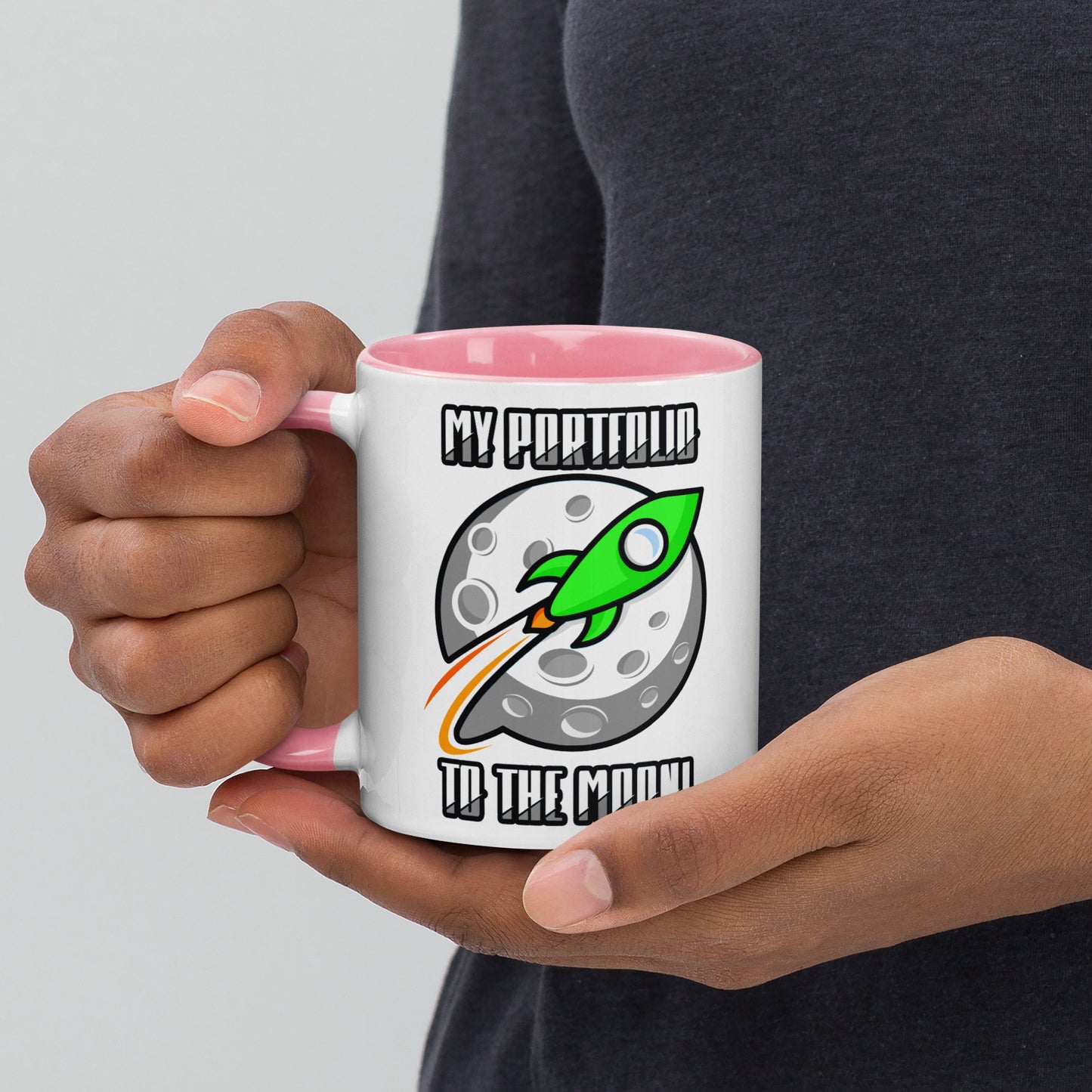 My Portfolio To The Moon Mug with Color Inside