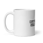 Buy Rumor Sell News- White Glossy Mug