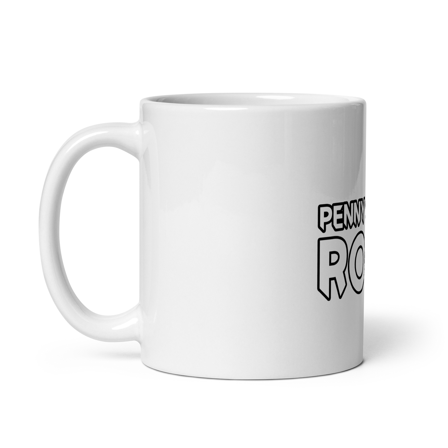 Penny Stocks Rock- White glossy mug