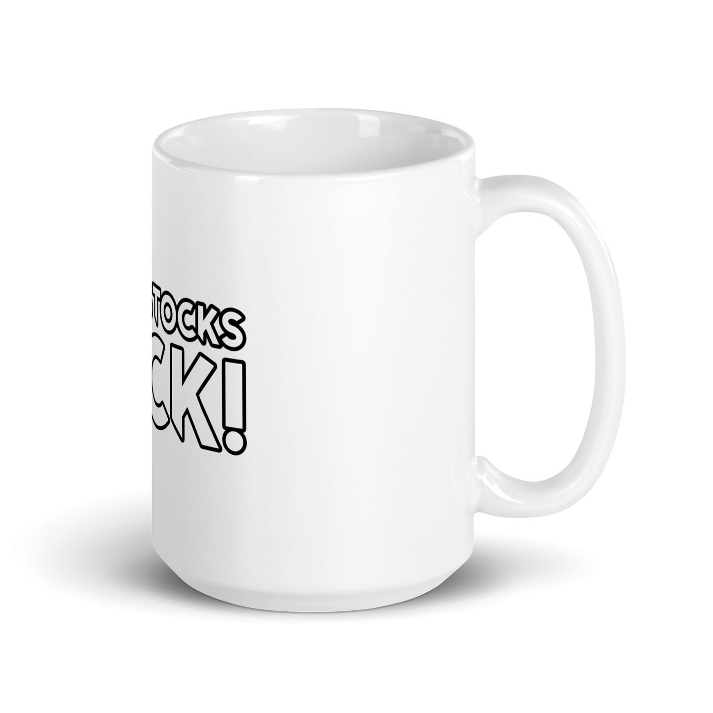 Penny Stocks Rock- White glossy mug